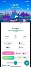 Non Shiny Kyogre leve 50 - 3 move shadow purified Tokyo Japan Go Fest BG 2026