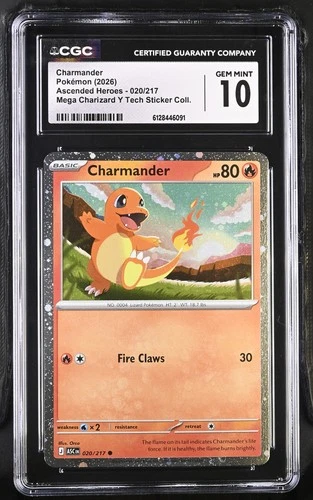 CGC 10 Charmander 020/217 Cosmos Holo Promo Ascended Heroes Pokémon Card