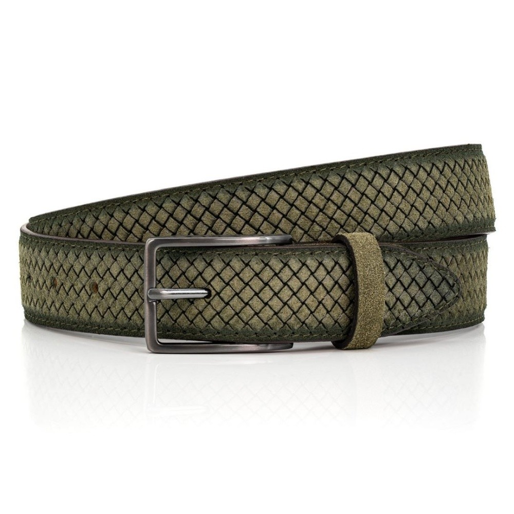 Lindenmann Men's Leather Belt Green 1000484 Olive