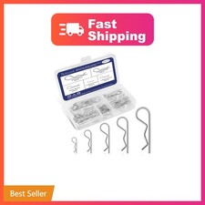 Bonxaxk 50 Pcs Cotter Pins Assortment Kit R Clips 5 Sizes | Heavy Duty R Clip...