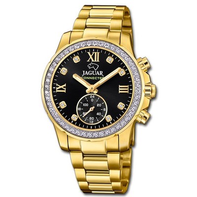 Jaguar Damenuhr Edelstahl gold Jaguar Connected Armbanduhr UJ984/1