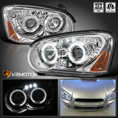 #ad #ad Clear Fits 2004 2005 Subaru Impreza LED Halo Projector Headlights LeftRight $184.38