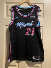NIKE MIAMI HEAT HASSAN WHITESIDE CITY EDITION BLACK SWINGMAN JERSEY (ADULT 52)