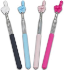 4 PCS Extendable Pointer Finger Stick - Bright Colored Telescopic Teachers Point