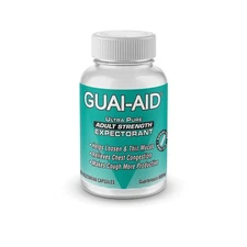 GUAI-AID 200 600mg Ultra-Pure Guaifenesin CR Capsules for All-Day Everyday Mu...