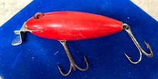 Creek Chub Bait Wiggler All Red 112 - Old Paint Touch Up - Chips