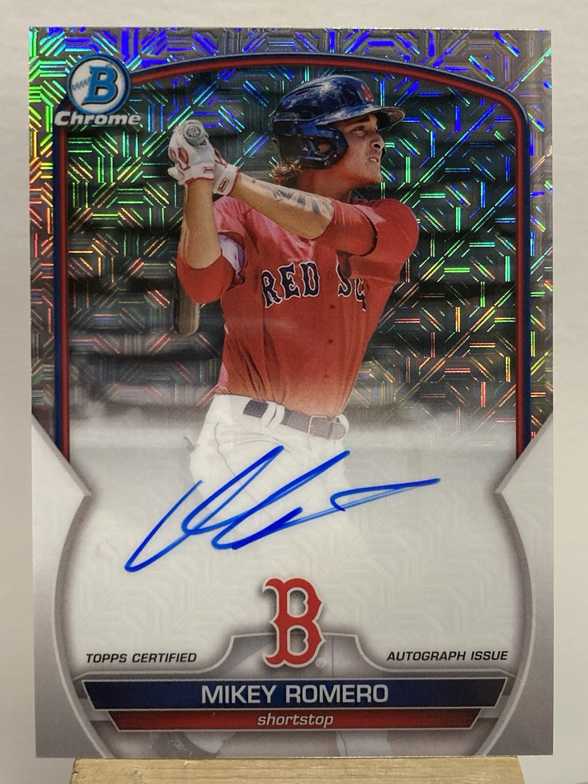 2023 Bowman Chrome Mikey Romero Mega Box Mojo Autograph #BMA-MR Red Sox ￼