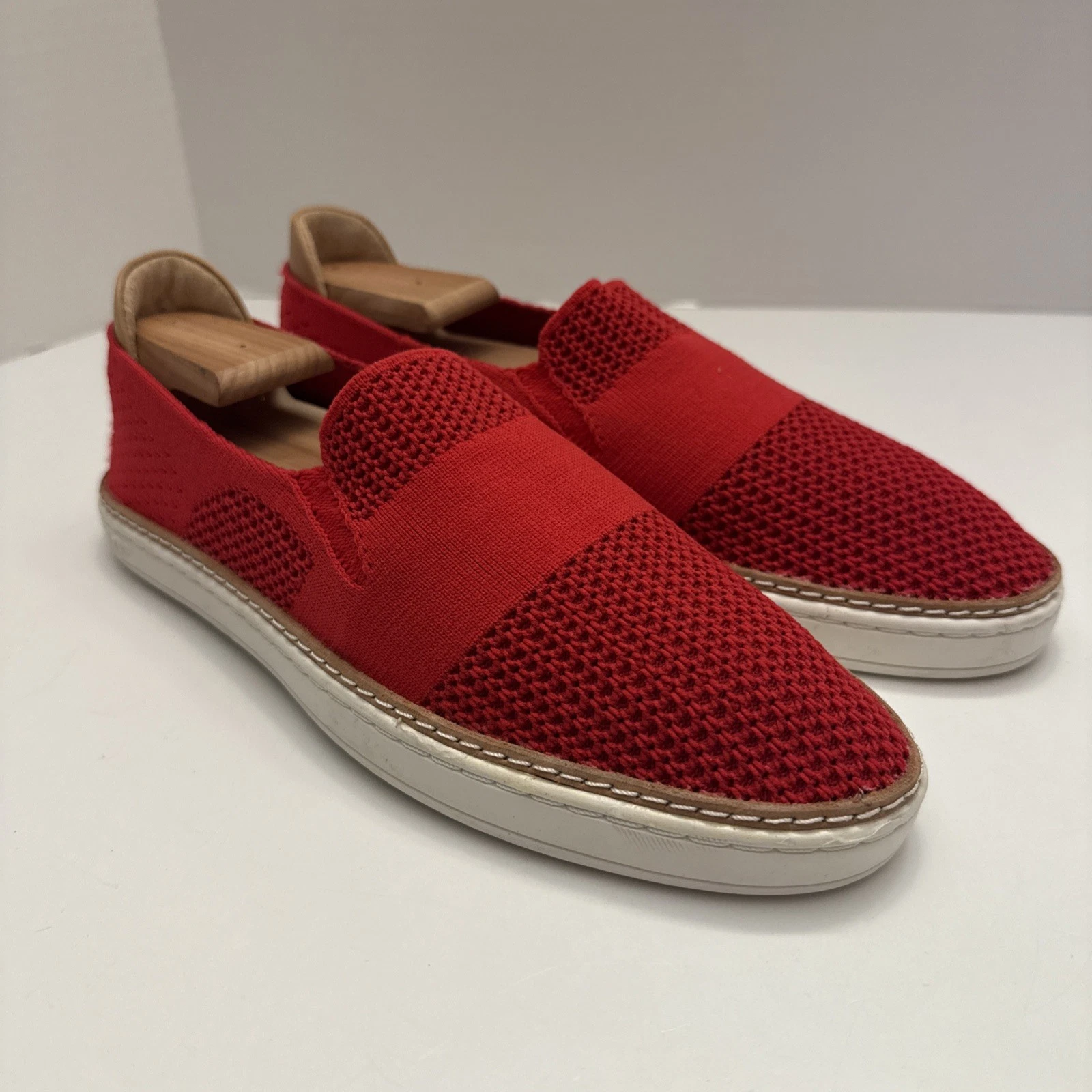 Mocassini donna UGG Australia Sammy rosso maglia sneakers slip on taglia 9
