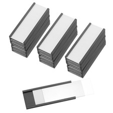 50 Pcs Magnetic Label Holder 2" x 0.7" with Paper Inserts C Channel