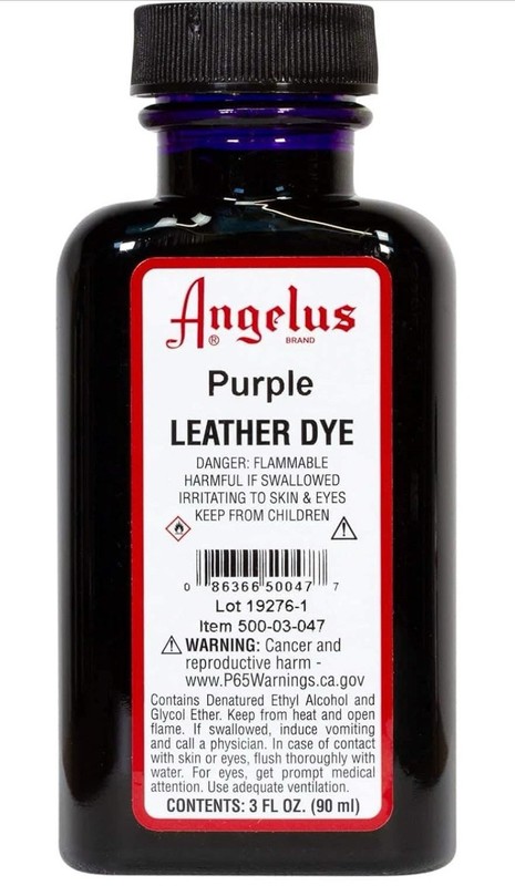 NEW Angelus  Leather Dye With Applicator 3 oz PURPLE