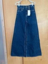 NWT Zara women Super wide legs high waisted jeans sz 2