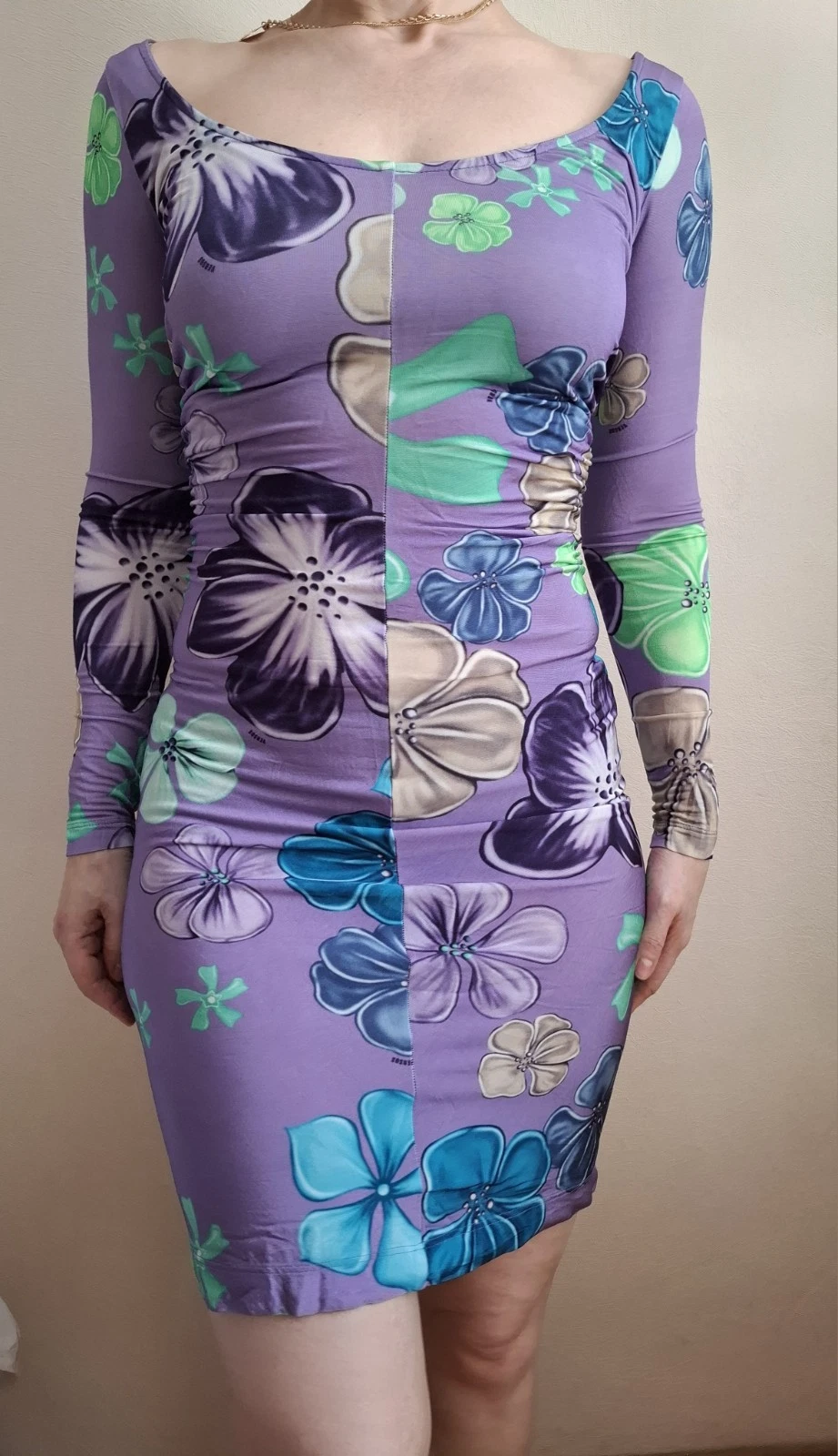 Versace Versus Vestito Body Donna Stampa Floreale Elasticizzato S M