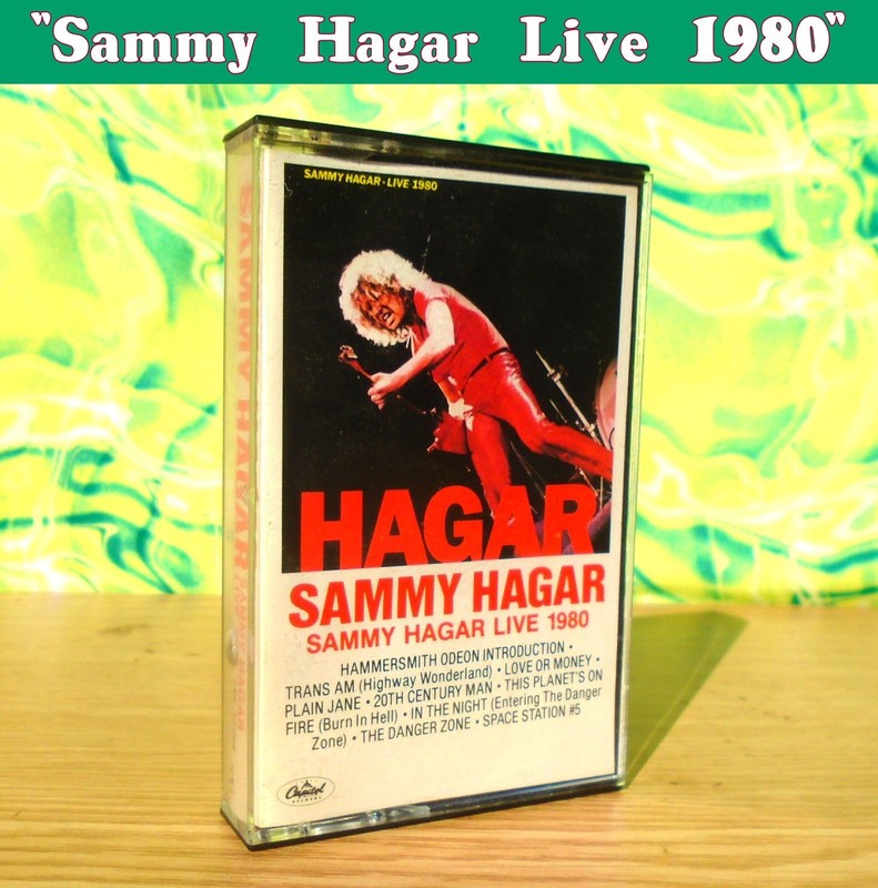 "Sammy Hagar Live 1980"  8 Songs  c1983  Cassette Tape  -  Good Condition