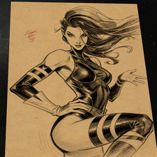 Psylocke Art Print Signed 8.5x11 | Art by Key...