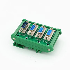 DB9 Male to Female D-SUB Buss Board Interface Module with DIN Rail Mount DB9 Spl