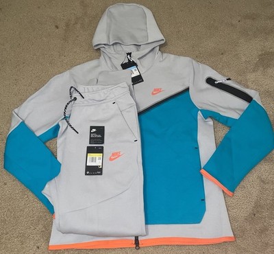 Grey Orange And Blue Nike Tracksuit NIKE TECH FLEECE TRACKSUIT