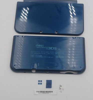 #ad #ad New Nintendo 3ds Xl LL Blue Replacement Shells Front RearRubbers ScrewsLabel $30.00