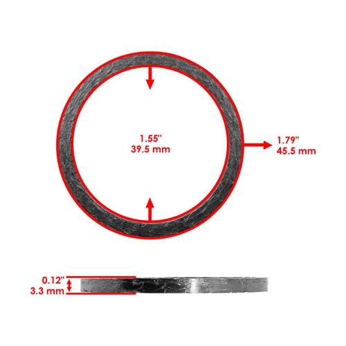 2 Exhaust Pipe Gaskets for Arctic Cat Wildcat 1000 4 4X X 2012-2016 - Picture 2 of 7