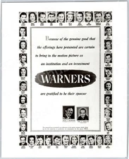 Original photograph advertising 1940-1941 season for Warners Brothers Pictures