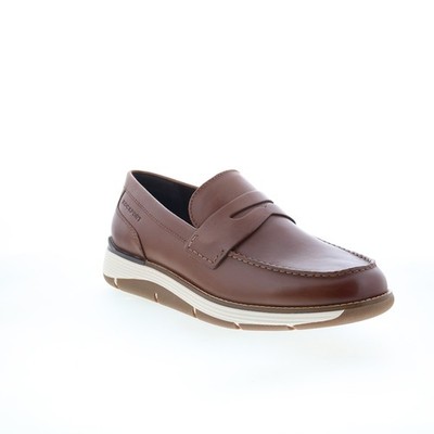 Rockport Liam RMLIAM Mens Brown Wide Leather Loafers & Slip  display picture 1