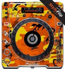 Pioneer CDJ-800 MK2 | Orange Camo | Protective Decal | StyleFlip Skins