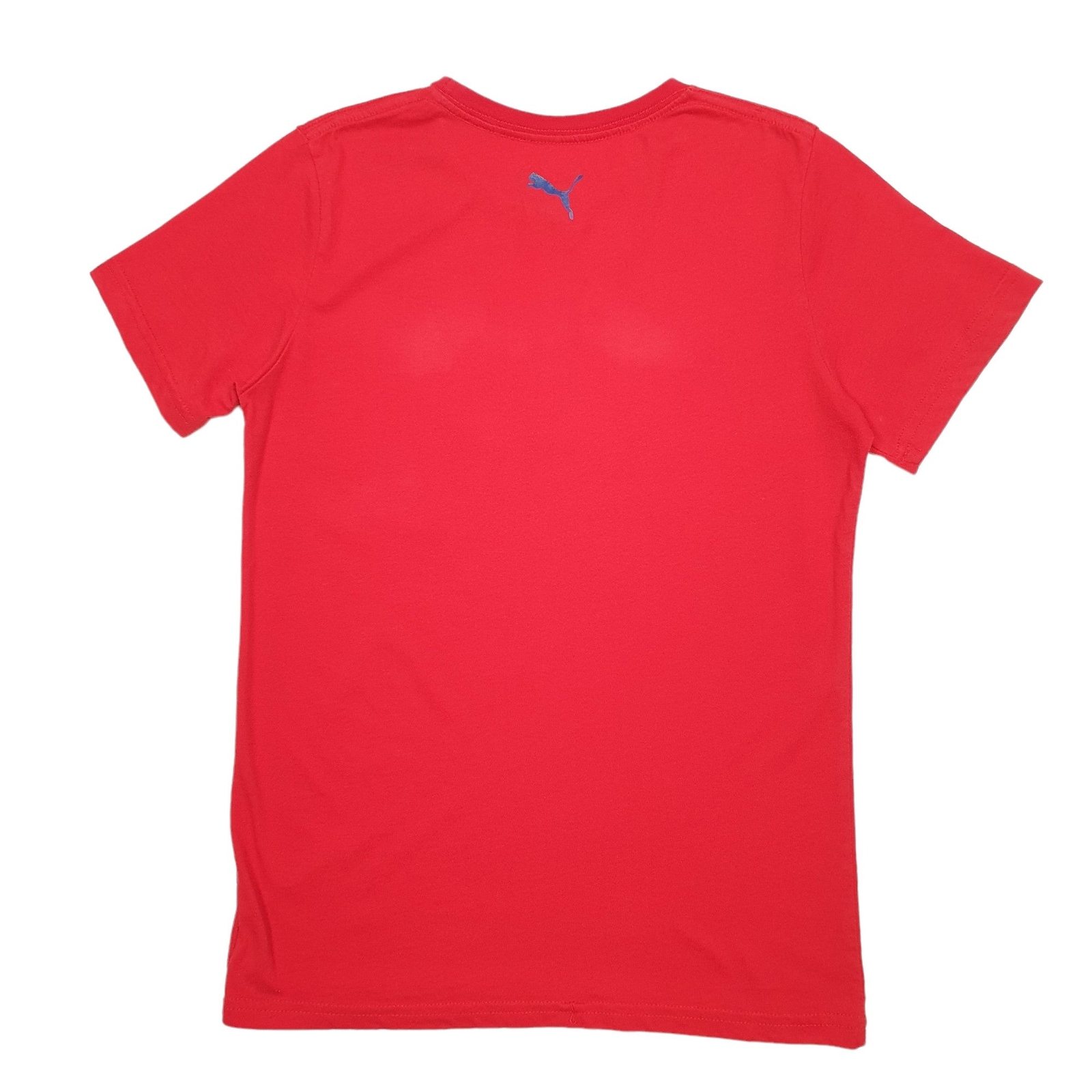 PUMA Red T Shirt Tee Spellout Short Sleeve Cotton Blend Mens XS image 2