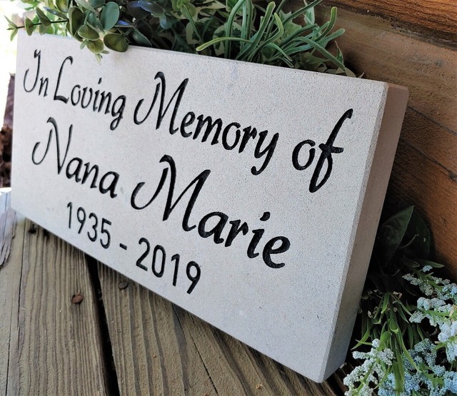 LARGE Limestone Grave Marker Headstone Garden Stone Paver Memorial FREE