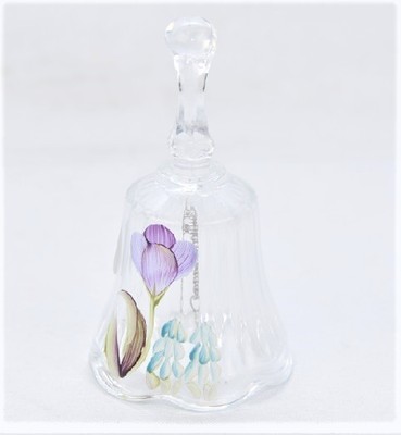 Fenton-Glass-Bell-Handpainted-w-Tulips