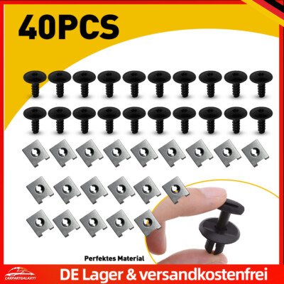 40 X Blechmuttern mit Torx Schrauben Radkasten für Audi Seat Skoda VW N90775001