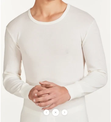 RAGNO: maglia intima uomo 100% pura lana merino manica lunga calda inverno 60039