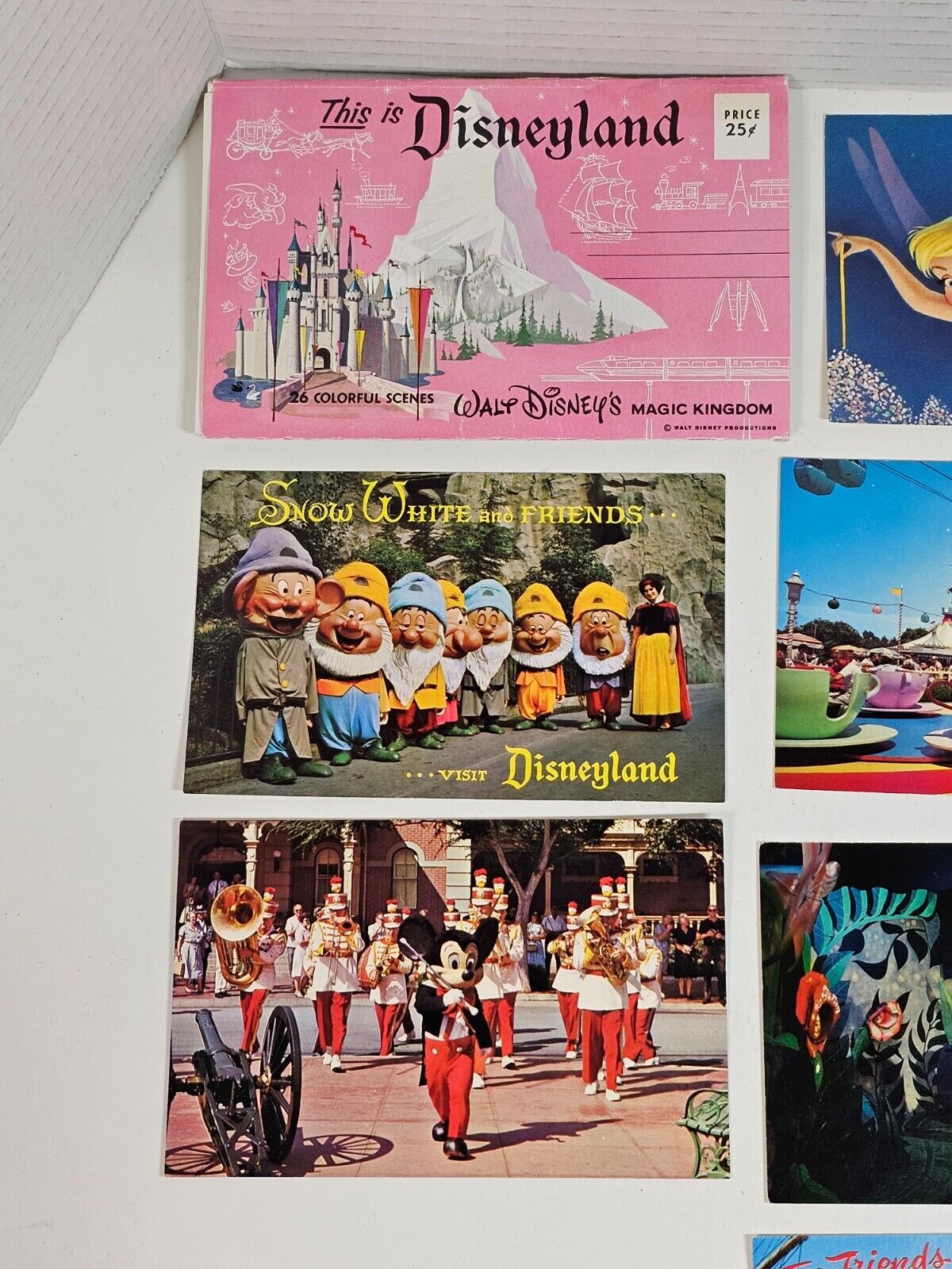 Vintage 1960's Walt Disney - Disney Land PostCard Collection