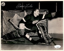 Harry Lumley Signed Detroit Red Wings Hall Of Fame 8x10 Photo JSA COA