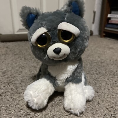 Feisty Pets Husky Dog Sammy Suckerpunch Gray Plush 8” Evil Grin