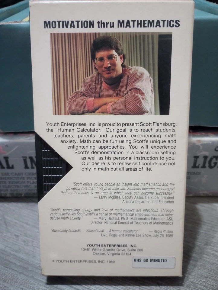 The Human Calculator Mathematics VHS Tape 1989 Math Tutorial Scott Flansburg - Image 3 of 4