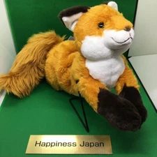 Knee Fox Plush Doll M Size 60cm Fluffy Real Stuffed Toy Sun Lemon Japan New