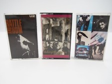 Lot of 3 U2 Cassettes - Rattle Hum, Achtung Baby The Unforgettable Fire