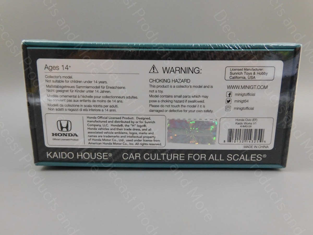 Kaido House Honda Civic EF Kaido Works LTDEDN LA Diecast Club Exclusiv