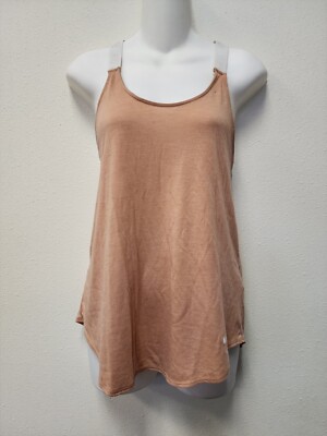 Nike Dri-Fit Tank Top Women Medium Cross Back Loose Fit Blush Athletic Active