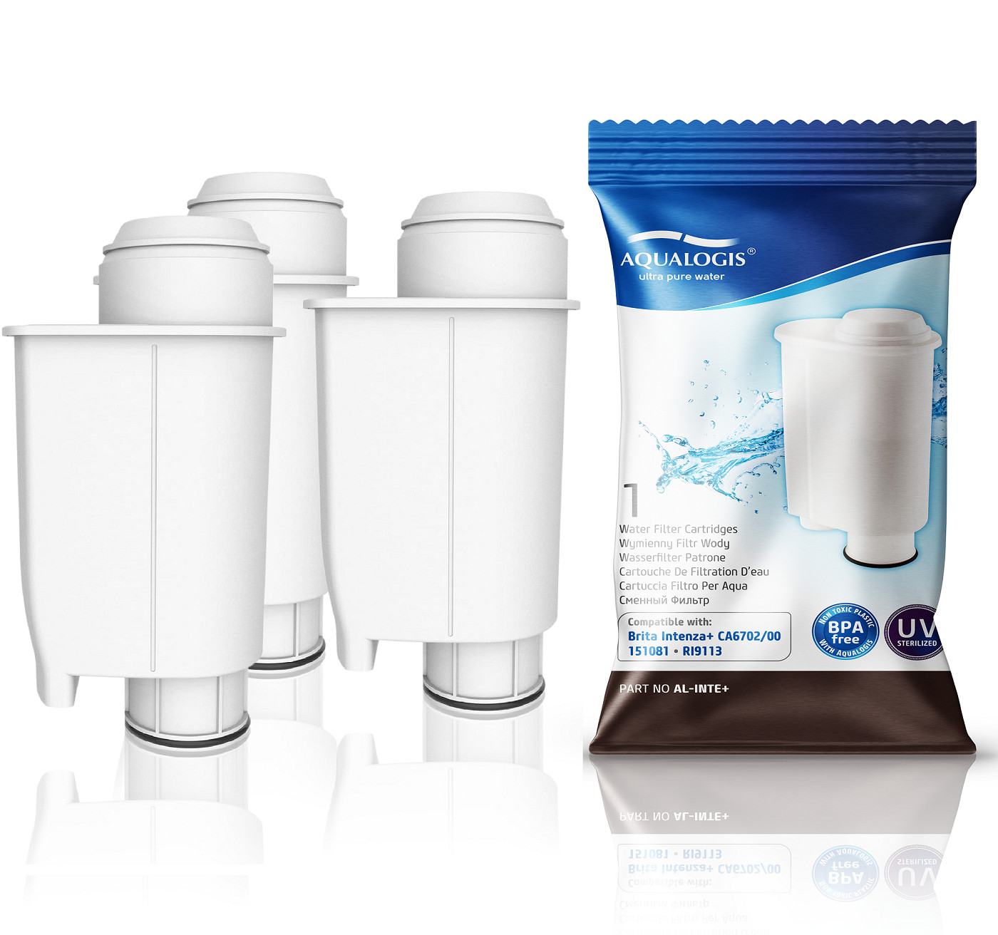 3 filtri AL-Inte+ per macchina caffè Gaggia
