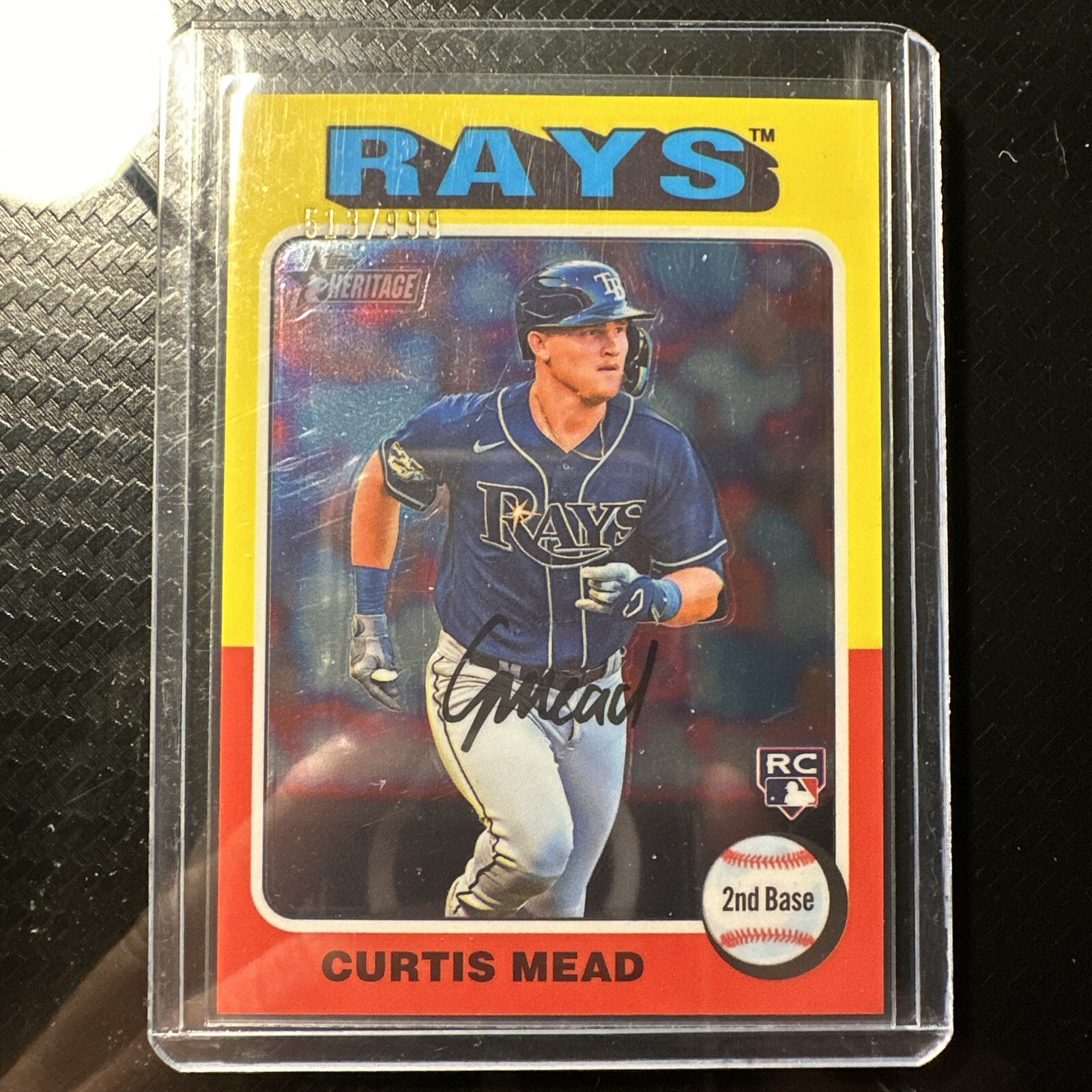 2024 Topps Heritage - Chrome #176 Curtis Mead /999 (RC)