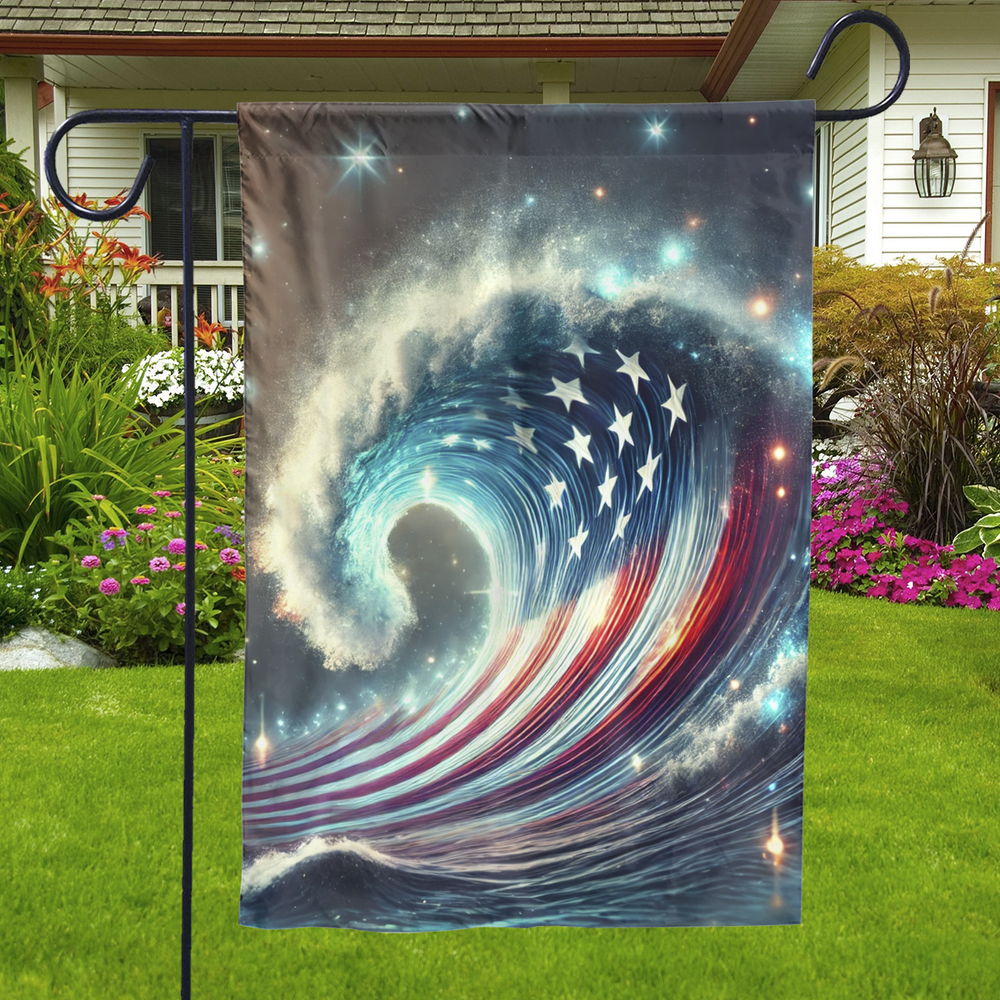US Flag Wave Patriotic Garden Flag/ House Flag/ Wall Flag, patriotic flags