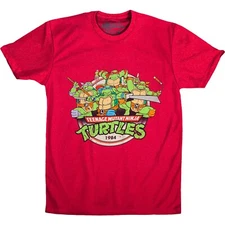 TMNT Teenage Mutant Ninja Turtles 1984 Debut Red T-Shirt SM, MD, LG, XL