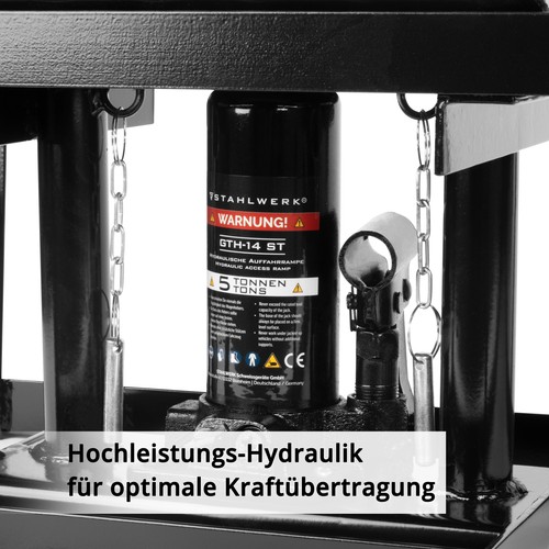 STAHLWERK Hydraulische Auffahrrampe 2er Set 5 t Auto Auffahrbock mit Wagenheber - Bild 3 von 10