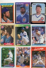 9-rick sutcliffe chicago cubs card lot #1 nice mix