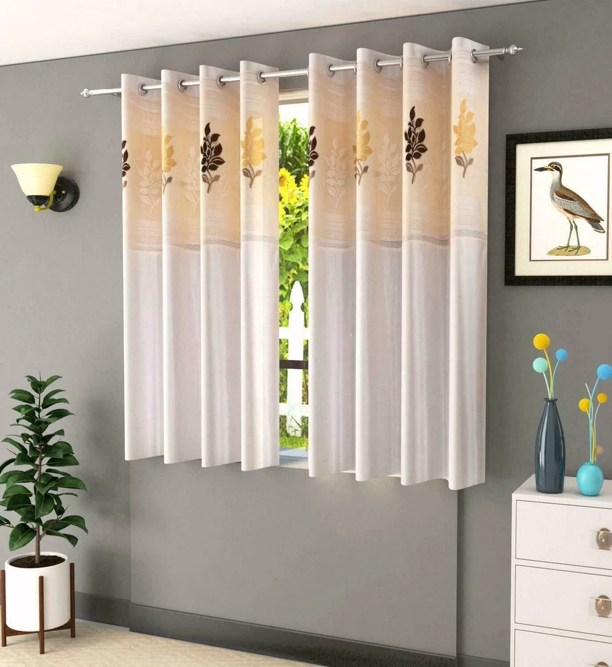 Brand New 2 Piece Eyelet Door Curtain Set 8 ft - Image 2 of 4