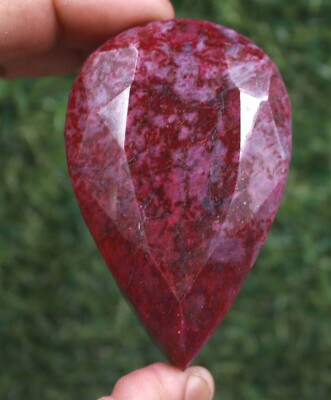 824 Ct Fantastic Sale Red Ruby Certified Pear Shape African Opaque Gemstone ASI