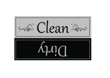 Clean / Dirty Dishwasher Magnet - Glossy Waterproof Magnet - 2 x 3.5 inches.
