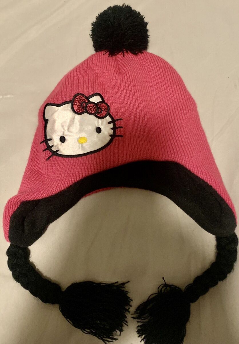 Hello Kitty Hat Cap Beanie Warm Winter Hat With Hello Kitty On The Front |  eBay