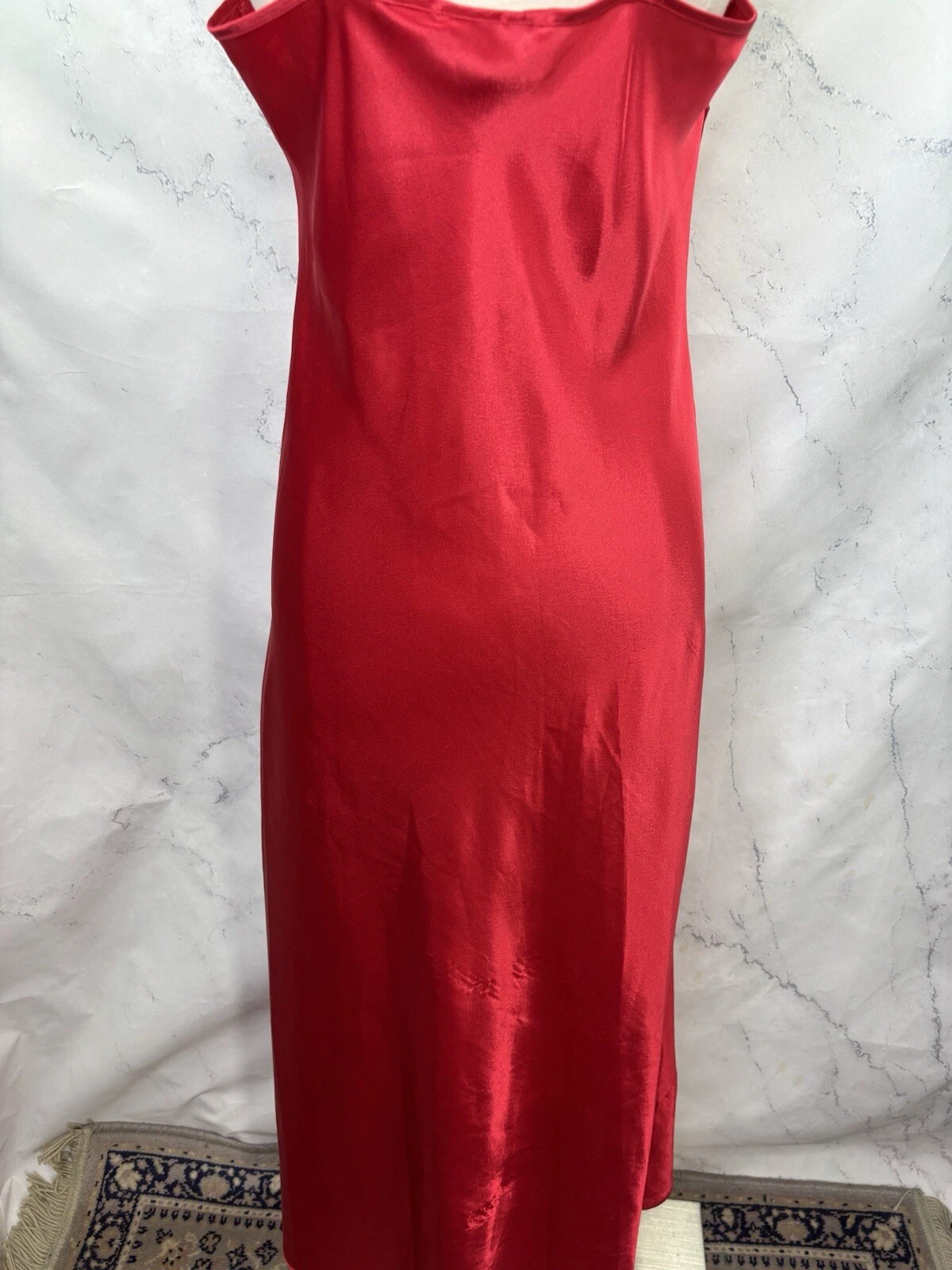 UNDERCOVER Camicia da notte Victorias Secret lingerie abito slip etichetta oro rosso M romantico gotico