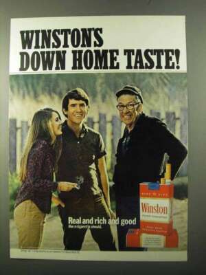 1971 Winston Cigarettes Ad - Down Home Taste